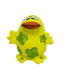 Vintage Pati Platypus Bank Yellow Green Flower
